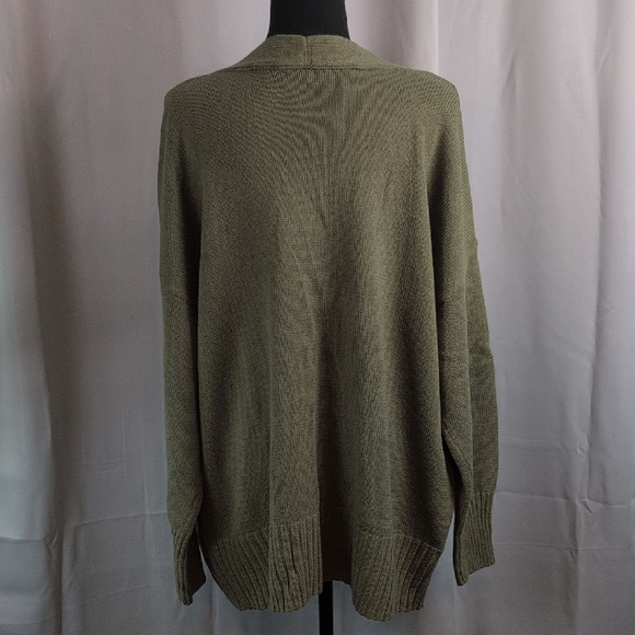 Sonoma Women's Olive Cardigan Sweater - Picture 2 of 7